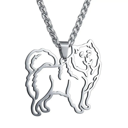 Samoyed Sammy by Bjelkier Stainless Steel Dog Pendant Necklace Fashionable Accessory Made in China