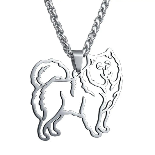 Samoyed Sammy by Bjelkier Stainless Steel Dog Pendant Necklace Fashionable Accessory Made in China