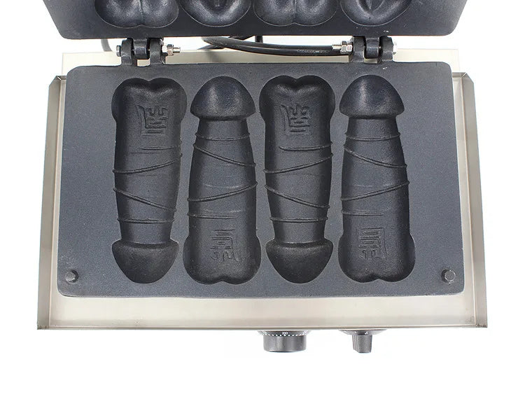 Snack Food Machine 4 Piece Penis Shape Waffle Maker Hot Dog Making Baker for Sale