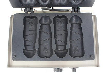 Snack Food Machine 4 Piece Penis Shape Waffle Maker Hot Dog Making Baker for Sale