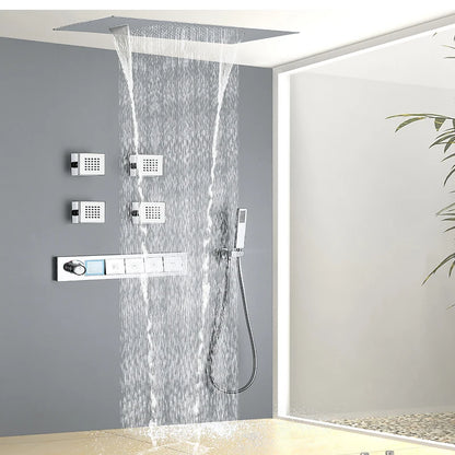 Homein Sanitary Ware, US Warehouse in Stock, Thermostatic Shower Set, Multi-function Bathroom Shower Set, Copper Material