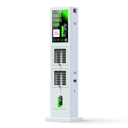 Rental Power Bank Simcard 24 Slots 23.8-inch Led Display Touch Screen Waterproof Shared Charging Station 160w Output Power Cord