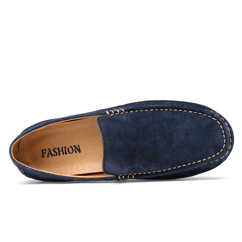 Suede Leather Man Loafers Luxury 2021 Casual Shoes For Men Boat Shoes Handmade Men Slipon Driving Shoes Male Moccasins Zapatos99