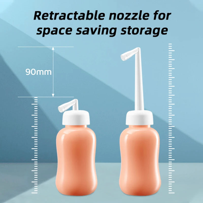 Portable Travel Bidet Toilet Seat Retractable Nozzle Eco-Friendly Feminine Care Peri Bottle 300ml Water Capacity Carry Bag