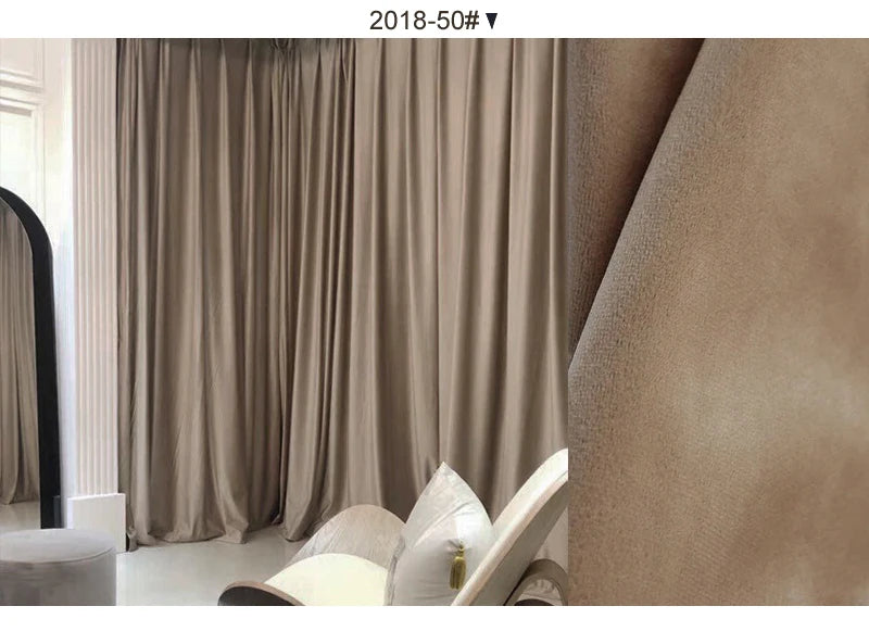 High Shading Velvet Blackout Curtain For Bedroom Insulating Modern Style Windows Living Room Curtain Home Decoration Custom Made