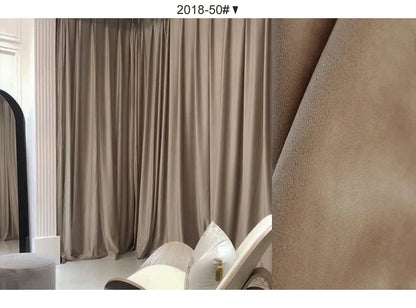 High Shading Velvet Blackout Curtain For Bedroom Insulating Modern Style Windows Living Room Curtain Home Decoration Custom Made