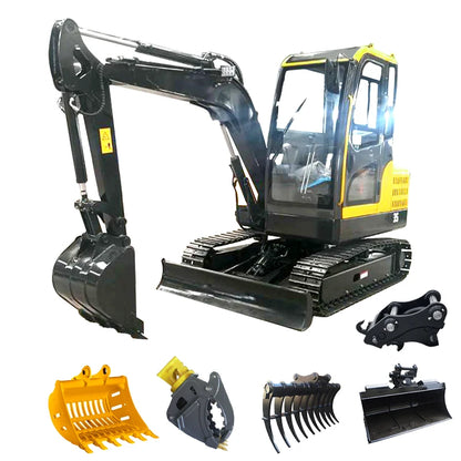Mini Digger Excavator Construction Equipment 3.5 Ton 4 Ton Chinese Mini Excavator Prices