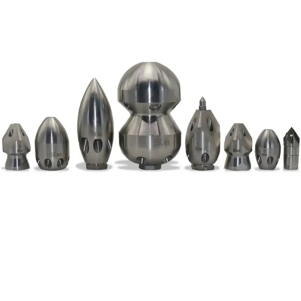 1/2 G1/2 High Pressure 8-Hole Nozzle Sewage Sludge Pipeline Flushing Gun Nozzle for Cleaning and Washing Tool Kit
