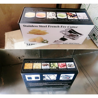 ST45 Stainless Steel Potato Chips Making Machine French Fry Cutter with No-Slip Suction Base Premium Potato Slicer
