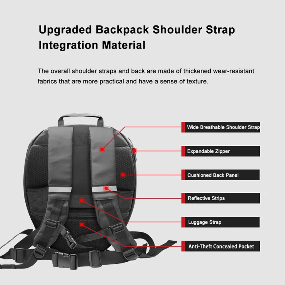 Black Knight Led Iron Man Biker Backpack 2025 New Luminous Led Waterproof Motorcycle Riding Helmet Bag Backpack Custom Factory