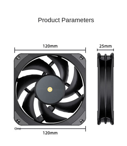 TEUCER T20 Industrial Grade 12V 4Pin 2500RPM PC Case Radiator Fan Ball Bearing High Wind Pressure Cooling Fans S-FDB