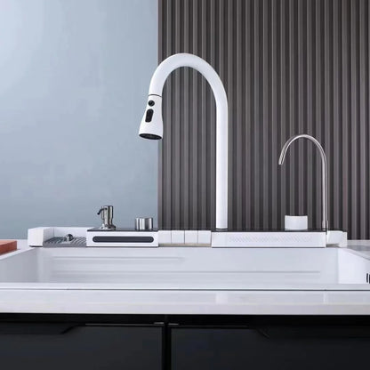 Kitchen Sink Tap White Smart,sink Kitchen Smart White Large,deck-mounted Kitchen Faucet for Kitchen Sink 304 Single Bowl Kitchen