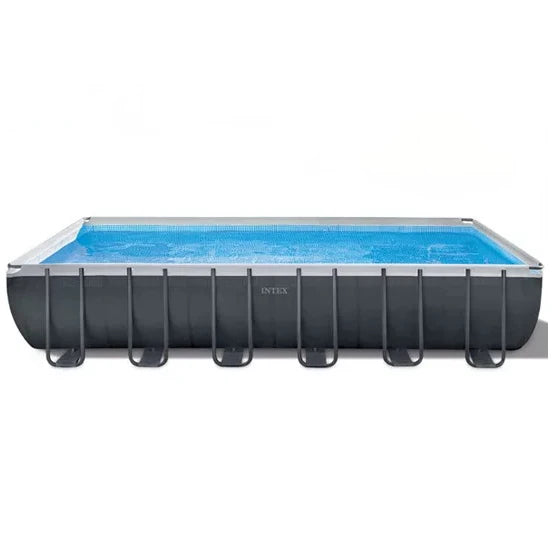 Intex ADS-IWP00192 24ft X 12ft X 4.3ft Steel Framed PVC Coated Swimming Pool for Backyard & Lawn Model 26364