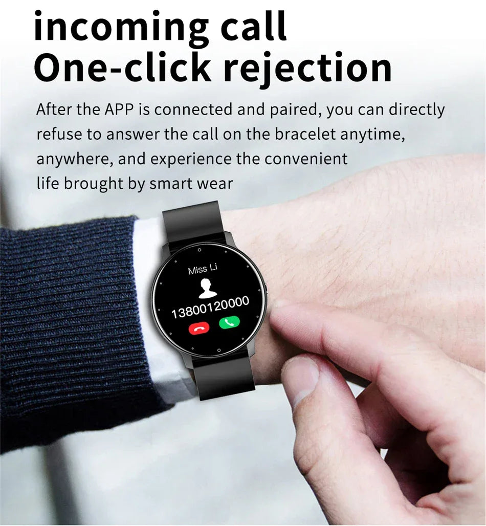 LIGE 2024 Smart Watch Men 1.28" Full Touch Bracelet Fitness Tracker Sports Watches Bluetooth Call Smart Clock Women Smartwatch