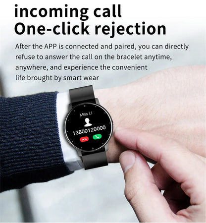 LIGE 2024 Smart Watch Men 1.28" Full Touch Bracelet Fitness Tracker Sports Watches Bluetooth Call Smart Clock Women Smartwatch
