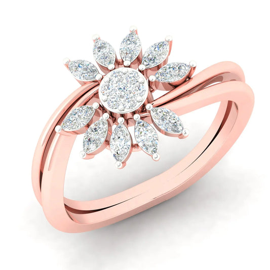 Super Quality KRISHNAM JEWELS KJ-JL-38 Natural Stone Diamond Ring Fashionable Style Handmade Trendy Design Third Party Certified by PDG ibma