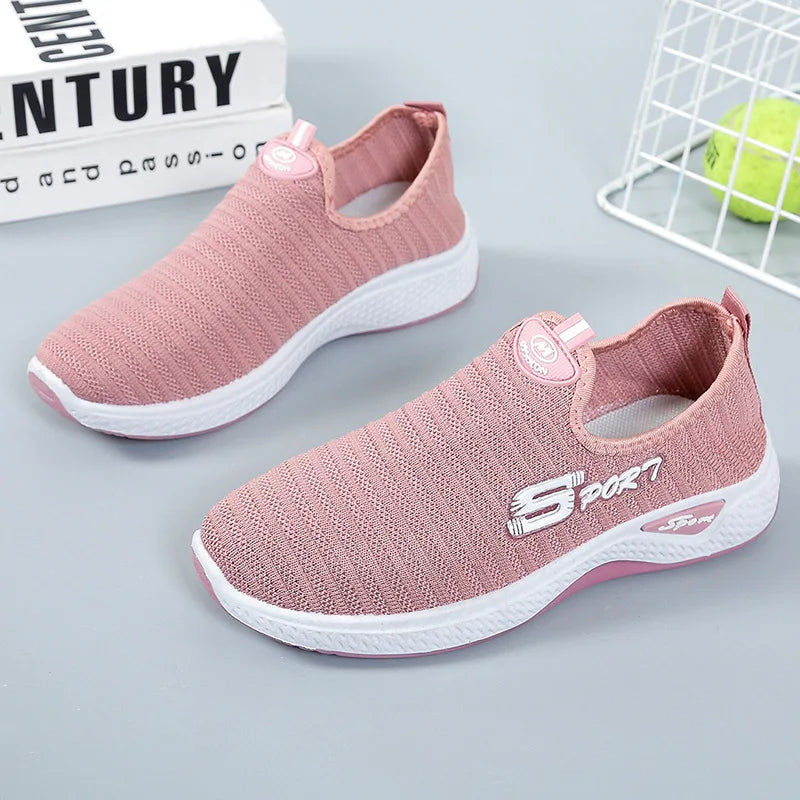 Wholesale Women's Sneakers Purple Red Black New Styles Breathable Slip-On Closure Cheap Price Woman Shoes for Spring Autumn