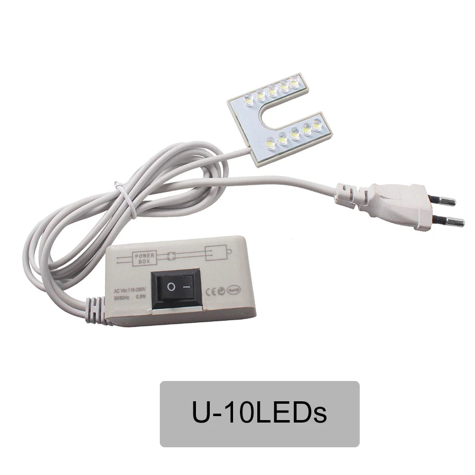 Dimmable Sewing Machine LED Lights Flexible Work Lamp Industrial Lighting Magnetic Sewing Light 20/30LEDs for Drill Press Lathe