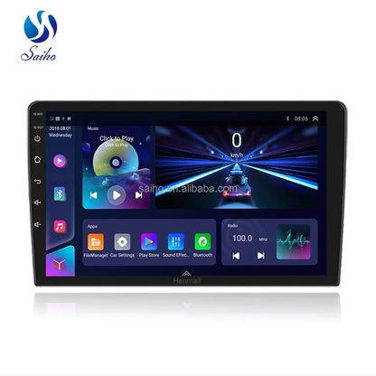 1DIN Android Car Radio with Built-in Wireless CarPlay GPS Navigation 7" Touch Screen MP5 Player for Player