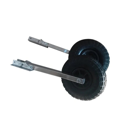 Dinghy Wheels Folding Flip-up Inflatable Boat Kayak Canoe Launching Wheels Stainless Steel Trailer Dolly Towing Cart