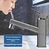 YaoPeng YP-K127 Modern Touchless Ceramic Valve Core Brass Deck Mounted 1-Handle Bathroom Basin Faucet Hot/Cold Water Mixer 306