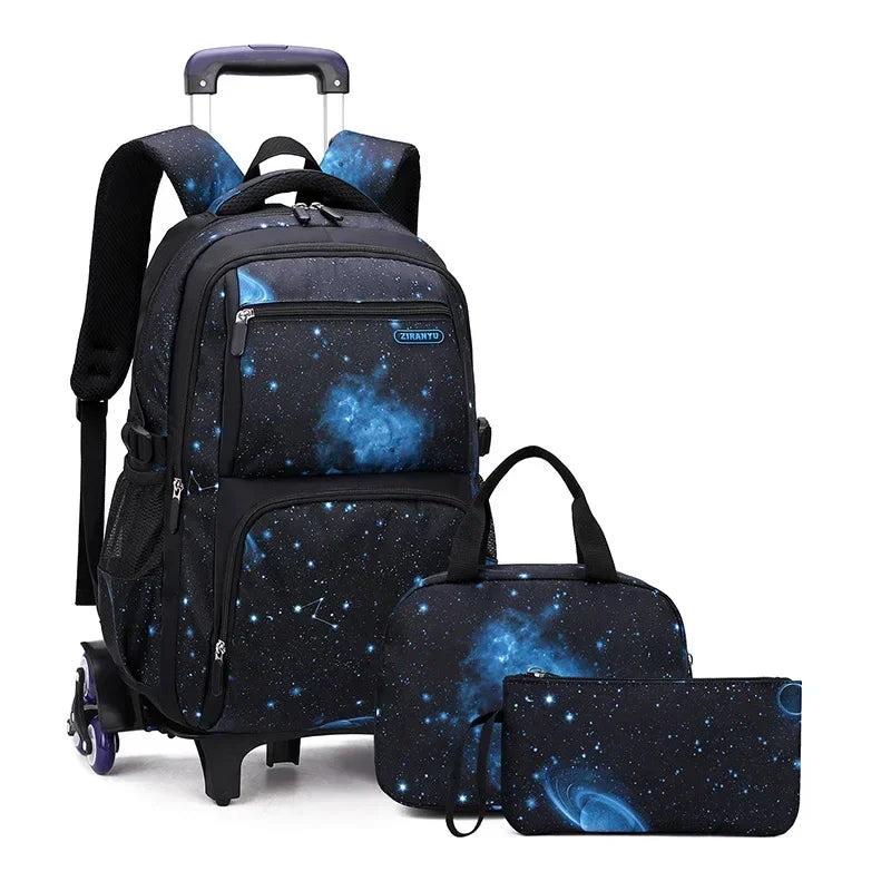 Japanese Korean Student Backpack Large Capacity Multi-Layer Breathable Design Waterproof Stylish Trolley for Stair Climbing