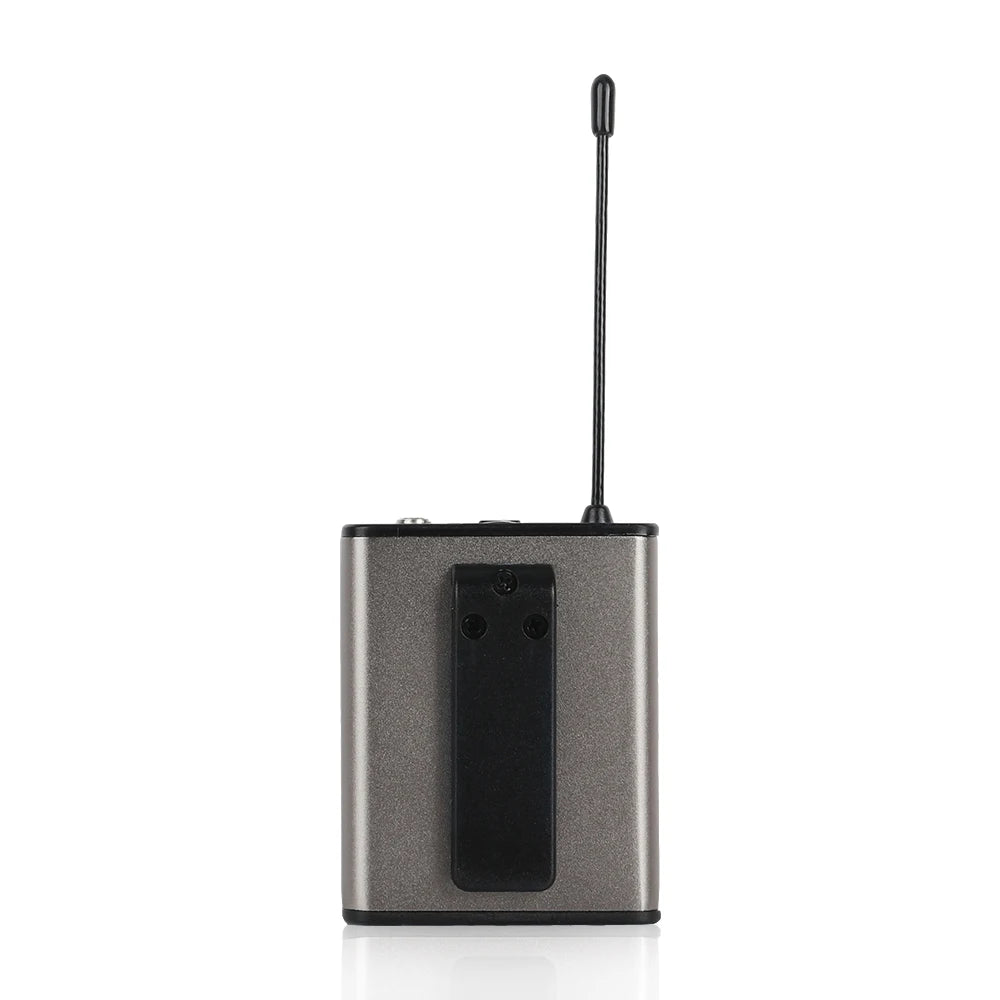 High Quality Portable Mini Wireless UHF Microphone Hidden Lavalier Mic 6.35mm Interface Metal Interview Mike System for Live