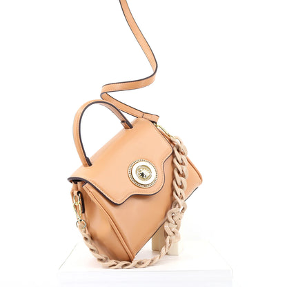 Ladysky Top Product Quality Fabric Handbag for Women Acranged Chain Head Female Bag Fashion Designer Bag with Boxes 24 cm