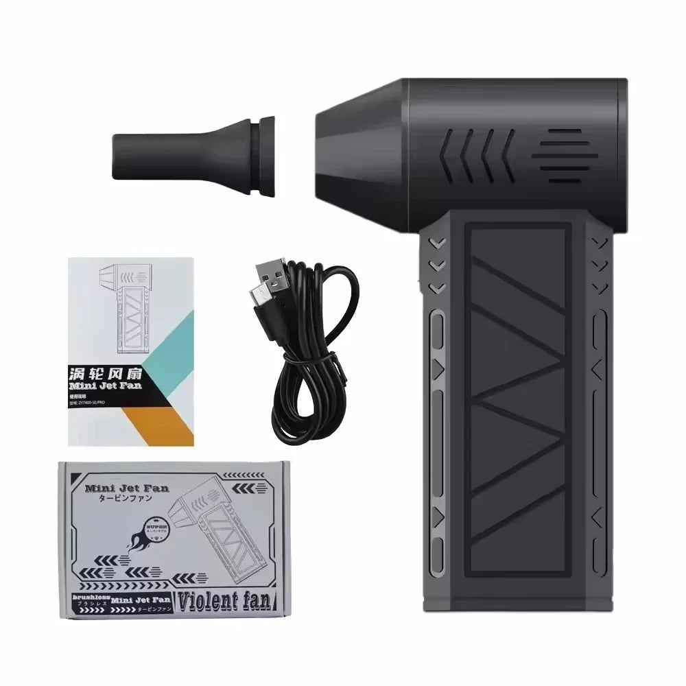 High-Speed 130000 RPM Fan 52m/s Air Blower Brushless Motor 4000mAh Battery Overheat Protection Electric Consumer Electronics