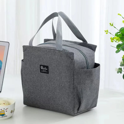 Double Pocket Insulated Bento Portable Cooler Bag Ice Pack Lunch Box Insulation Package Insulated Thermal Food Picnic Bags