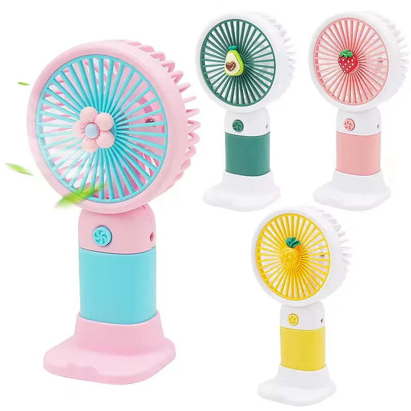 Wholesale Mini Rechargeable USB Cooling Fan Portable Outdoor Multi-Functional Ventilante Single Speed Handheld Cute Design