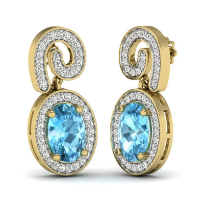 High Quality Women's Trendy Designed Round Natural Diamond Earrings-Gift Fashion Jewelry