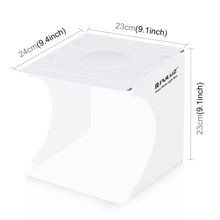 Same Day Shipment PULUZ 20cm Folding Portable 550LM Light Photo Lighting Studio Shooting Tent Box Kit with 2 Colors Backdrops