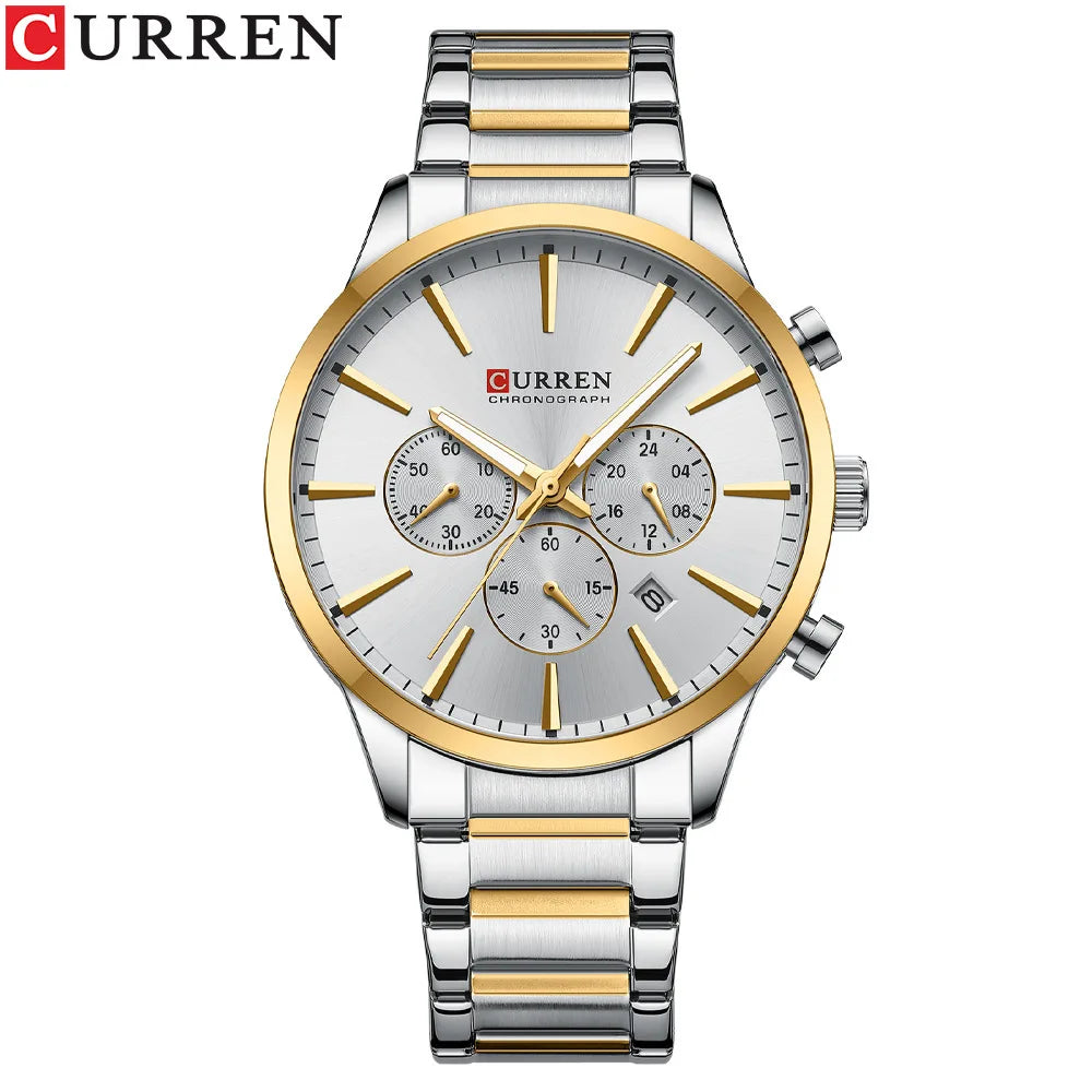 CURREN 8435 Classic Hot Sell Chronograph Quartz Watch Men Reloj Fashion Casual Business Sports Watches Male Wrist Watch for Mens