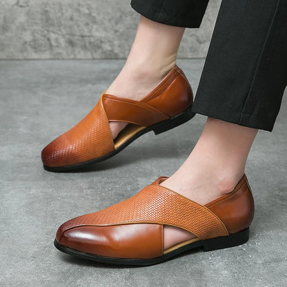 Size 38-47 Summer Casual Shoes Comfortable PU Leather Slip on Goes With Everything Men Dress Shoes