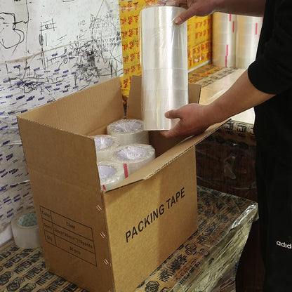 Factory Manufacturing Self Adhesive Custom Tape Plastic Bopp China Packing Tape Jumbo Roll Transparent Clear Bopp Packing Tape