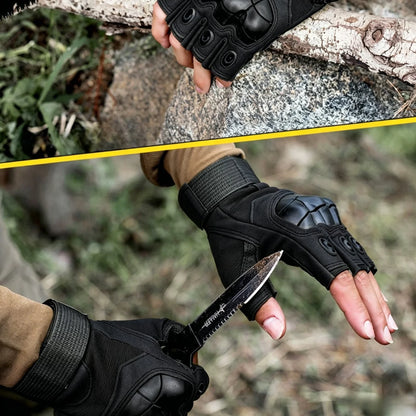 Tactical Fingerless Gloves Breathable, Non-Slip, Impact Resistant, for Outdoor Cycling, Motorcycle Riding, Rock Climbing