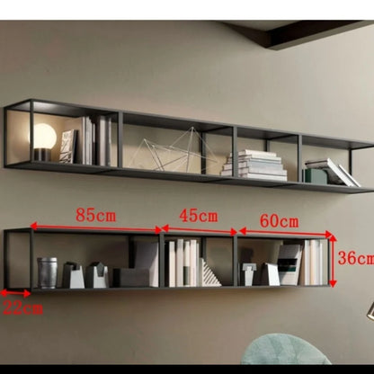 KINNO Elegant Iron Wall-mounted Bookshelf Multi-Layer Storage Display Shelf Kitchen Bedroom Living Room Sofa Background Mall