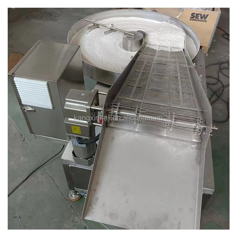 High Quality Dry Crumb Automatic Rotary Table Sesame Bread Crumbs Coating Machine