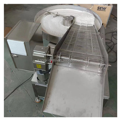 High Quality Dry Crumb Automatic Rotary Table Sesame Bread Crumbs Coating Machine