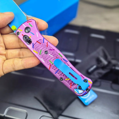 535 - Colored Aluminum Alloy Handle Folding Knife, Camping and Tactical Pocket Knife, in Stock in the United States