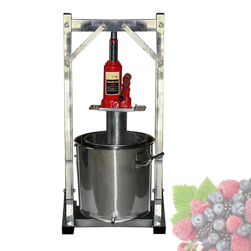 36L Capacity Commercial Fruit Juice Cold Press Juicing Machine Stainless Steel With Jack Manual Grape Pulp Juicer Machine