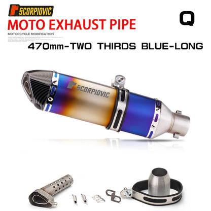 LC150/NVX/SINPER Motorcycle Exhaust Muffler 470mm Full System Slip on PCX125 PCX150 Scooter Moto Escape Full Exhaust System