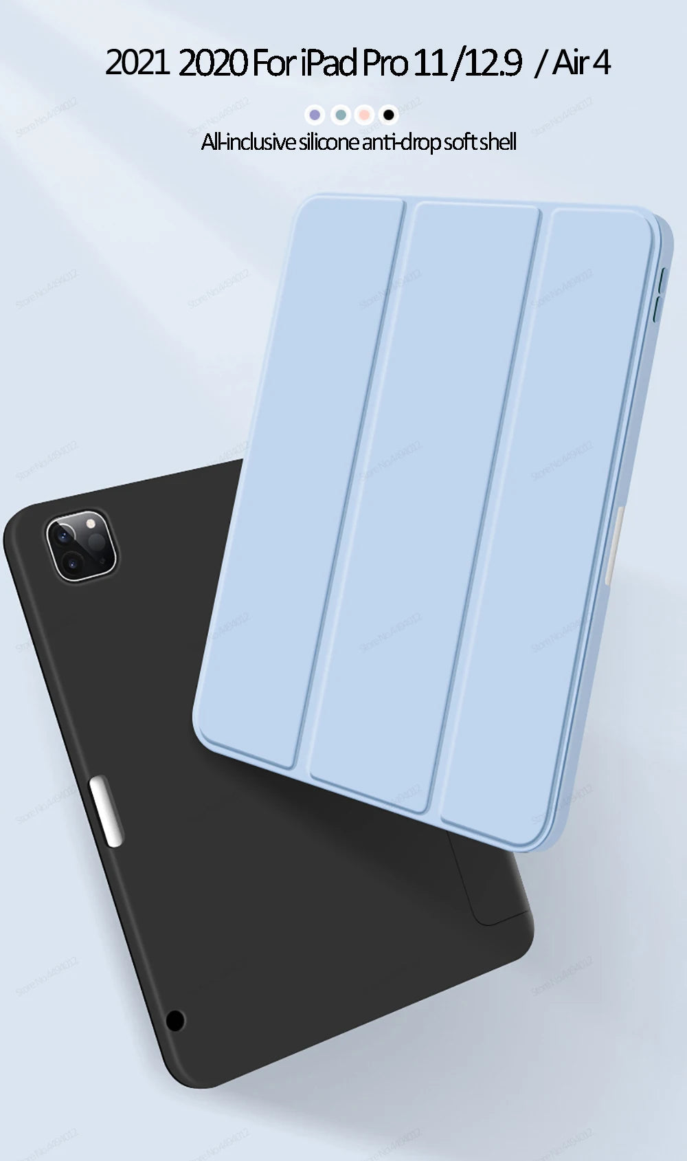 For iPad Air 4 Case Air 5 iPad Pro 11 Case 2020 2022 iPad Pro 12.9 Case 2021 5th Generation Funda Wireless Charge Pencil Holder