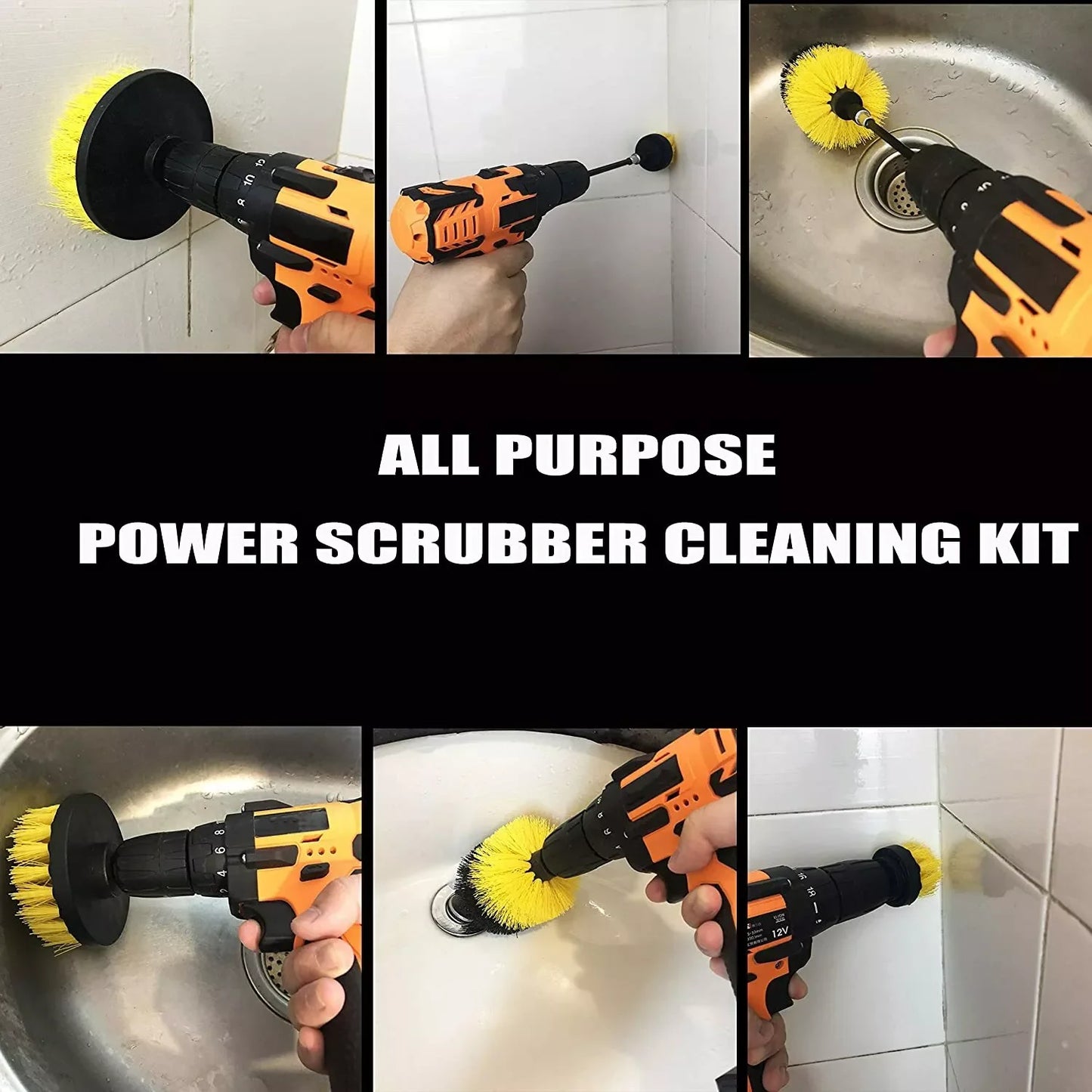US Local Stock Ships in 24H 22pcs-set All Purpose Cleaning Kit Electric Drill Brush Attachment Set Power Scrubber Cleaning Tool