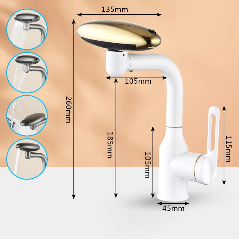 COMO Classic 304 Stainless Steel Brushed Nickel Bathroom Basin Sink Faucet Tap