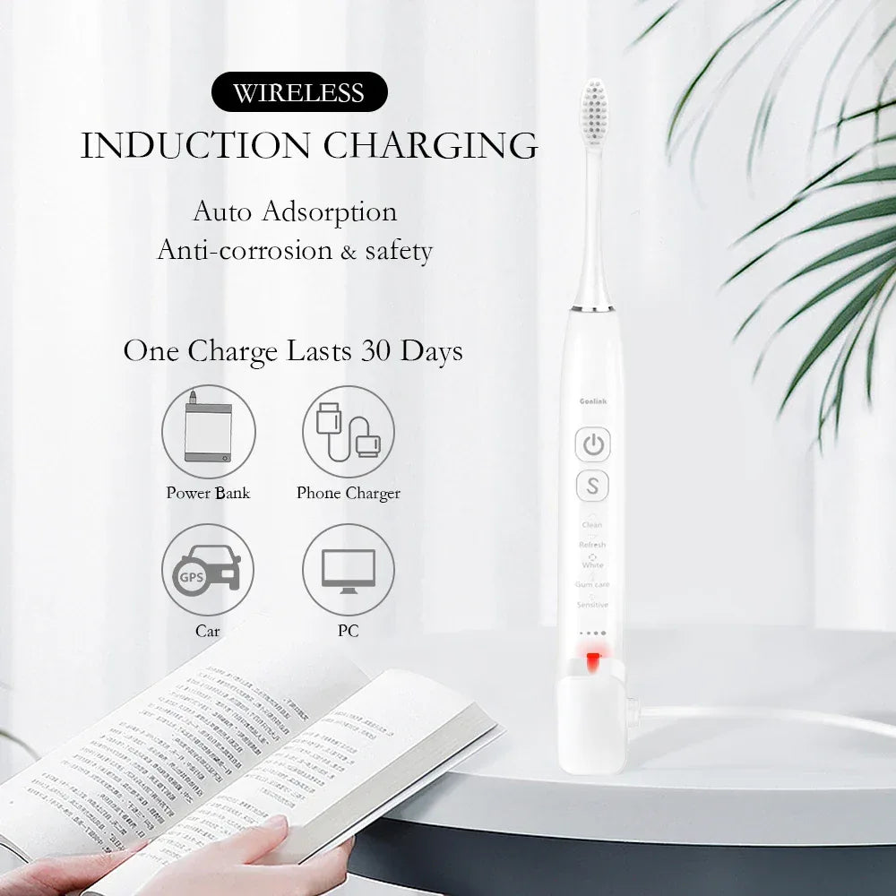 Best IX7 Private Label Tooth Brush Inductive Wireless Charging With Travel Case Rechargeable Smart Sonic Electric Toothbrush