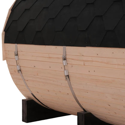 Luxury Panoramic Sauna for 6 | All-Glass Front Pine Barrel Spa Kit for Ultimate Relaxation