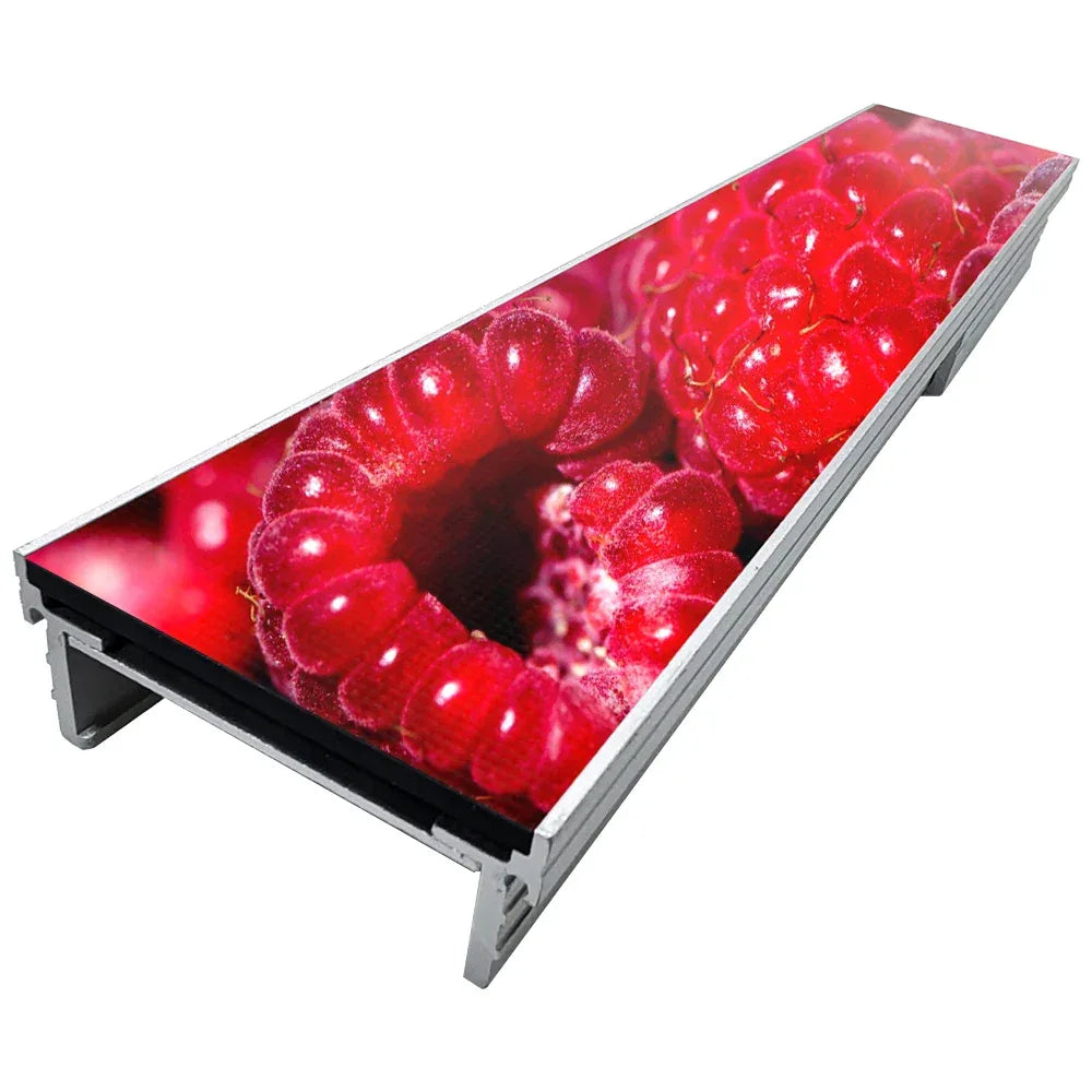 The LED Screen on the Shelves of Shopping Malls and Retail Stores and the LED Strip Screen of Digital Advertisements