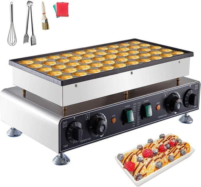 50 Holes Mini Pancake Maker Muffins Machine Electric Waffle Maker Poffertjes Maker